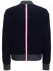 Striped wool bomber jacket