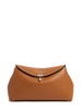 T-Lock pebble grain leather clutch