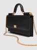 Black Sicily Iguana-Effect Mini Leather Shoulder Bag