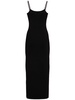 Ribbed stretch viscose midi dress