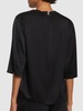 Stretch heavy silk satin t-shirt