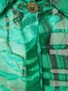 Malachite printed satin devoré shirt