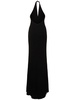 Long draped jersey halter dress