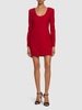 Tailored wool blend mini dress