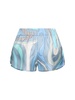 Printed silk twill shorts