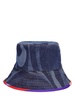 Lasered denim bucket hat