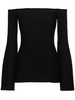 Nelson wool & cashmere rib knit top