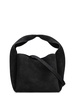 Bucket suede top handle bag