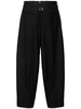 Wide leg wool pants