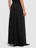 Wool blend twill long skirt