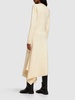 Asymmetric boiled wool long dress