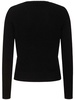 Embellished neck l/s wool knit top