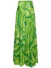 Marmo printed cotton muslin maxi skirt