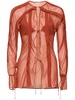 Floating sheer long sleeve shirt