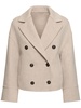 Wool blend double breast short coat