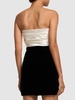 Strapless velvet mini bustier dress