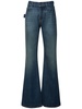 Flared denim jeans