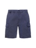 Striped cotton poplin cargo shorts