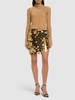 Round sequined mesh mini skirt