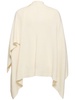 Embroidered knit cape cardigan