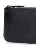 Very black leather pouch