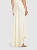 Flared satin long skirt