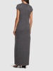 Boiled wool brushed knit long dress