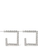 Vetro crystal squared hoop earrings