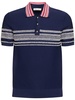 Striped tech blend polo