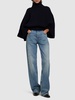 Oversize wool blend turtleneck sweater