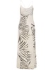 Zebra printed viscose devoré long dress