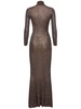 Shiny viscose effect maxi dress