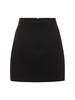 Compact viscose jersey mini skirt