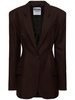 Single breast wool jacquard blazer