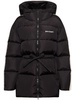 Belted nylon down jacket