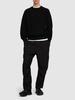 Wool blend knit crewneck sweater