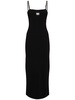 Ribbed stretch viscose midi dress