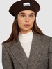 Structured wool blend ribbed beret