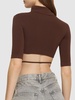 Sculpting jersey cutout top