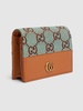 GG canvas & leather bifold card case