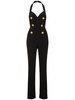 V-neck tailored crepe jumpsuit