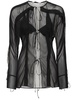 Floating sheer long sleeve shirt