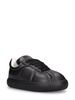 Chunky soft leather low top sneakers