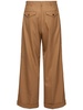 Pleated wool blend pants