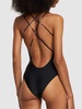 Lycra cross-back one piece swimsuit