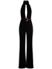 Stretch velvet jumpsuit