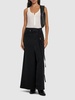 Silya asymmetric waist denim long skirt