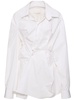 Crinkled cotton poplin shirt