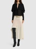 Ruched silk flared pants