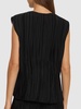 Plissé poly crepe sleeveless top